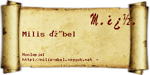 Milis Ábel névjegykártya