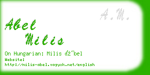 abel milis business card